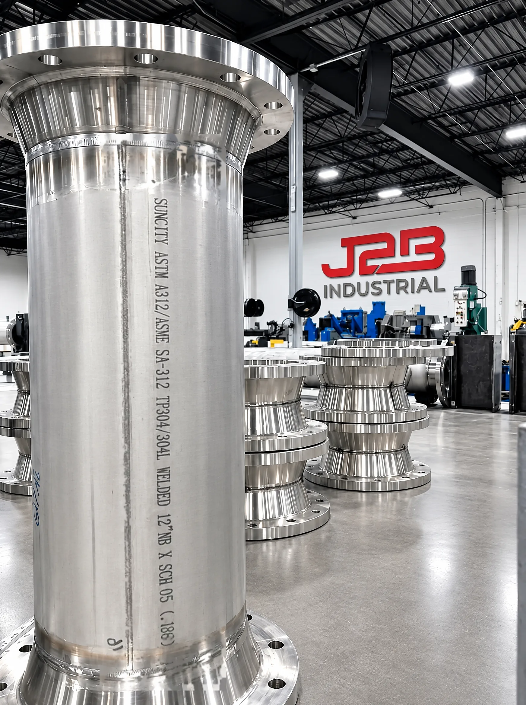 Flanged stainless spool
