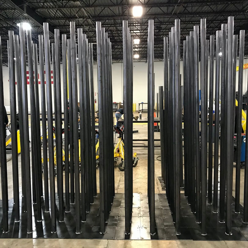 Manufacturing Support Columns at Plant