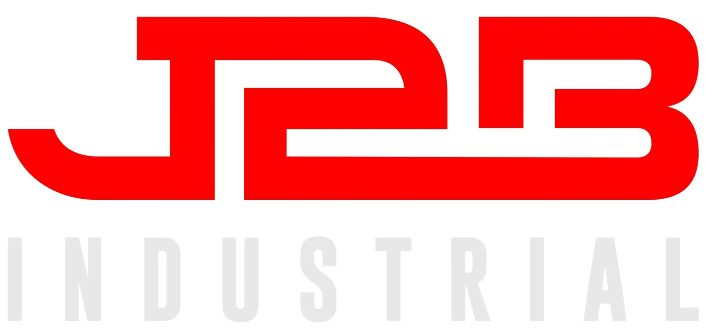 A red and white logo of an industrial company.